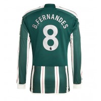 Manchester United Bruno Fernandes #8 Vieraspaita 2023-24 Pitkähihainen